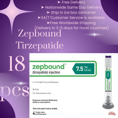 Zepbound Tirzepatide  12.5 mg, From Package of 16 pens 2.5 mg, 5 mg, 7.5 mg, 10 mg, 12.5 mg, 15 mg, Ship from Philippines